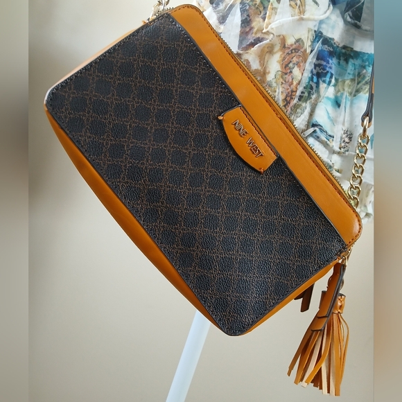 Nine West Handbags - Nine West Tan and Black Crossbody Bag